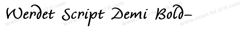 Werdet Script Demi Bold字体转换